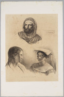 KG 09814a
<br/>
Studies van drie koppen
<br/>
<em>Kruseman, Cornelis (1797-1857)</em>